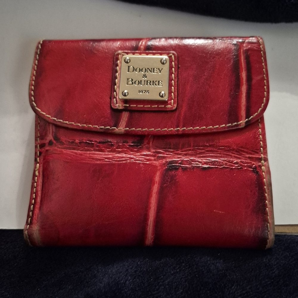 Dooney & Bourke Red Croc-Embossed Wallet